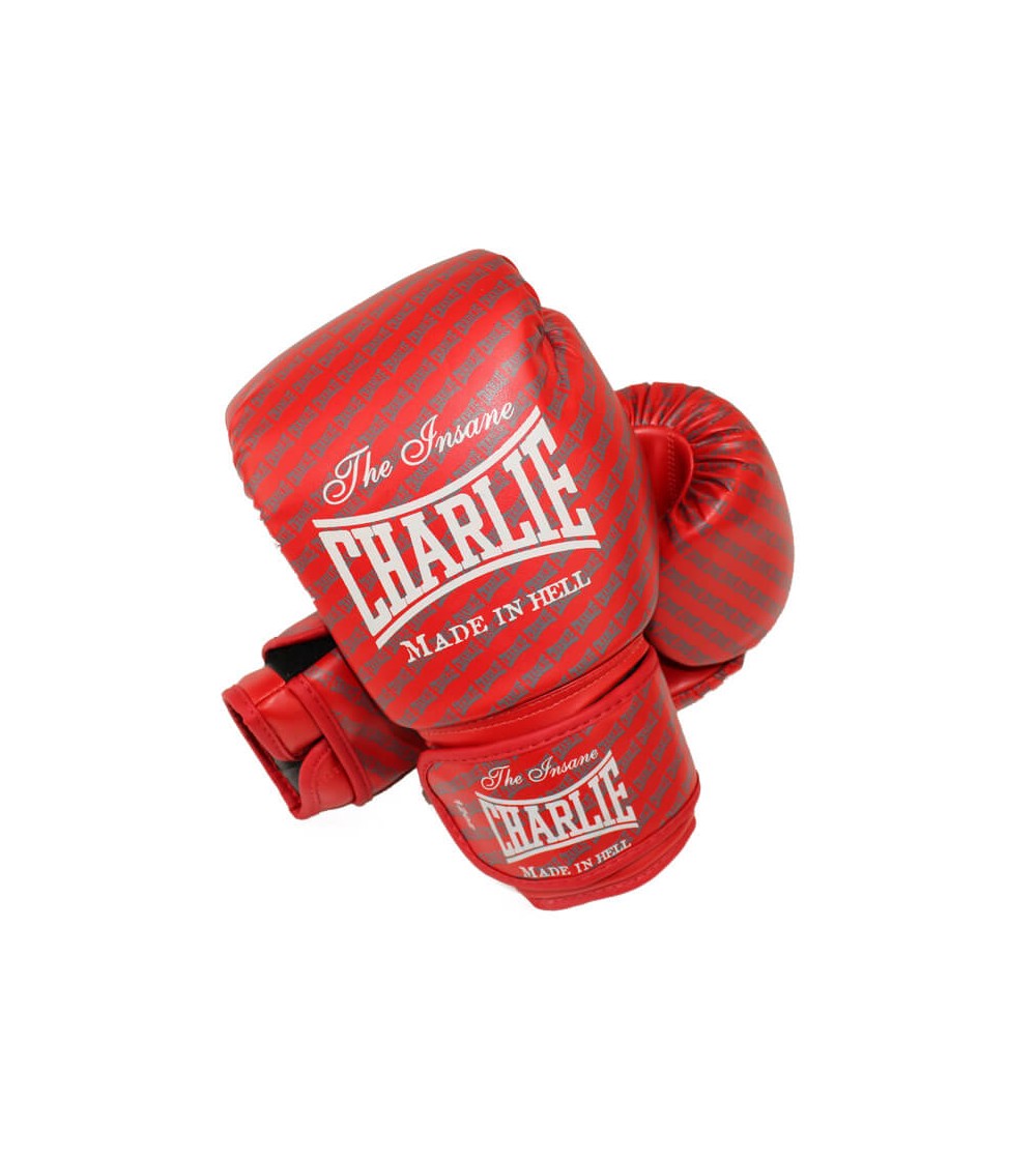 Guantes boxeo de Charlie modelo Blast en color rojo, disponibles en Bushi Sport.